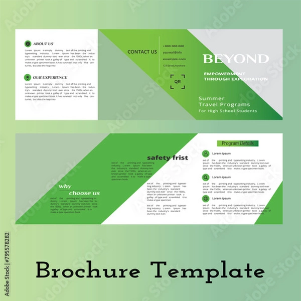 Obraz Traval Trifold Brochure Template.