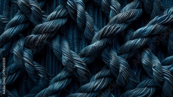 Obraz intertwined ropes abstract background complexity and connection concept