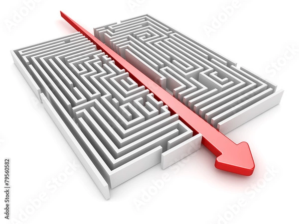 Obraz Maze and arrow