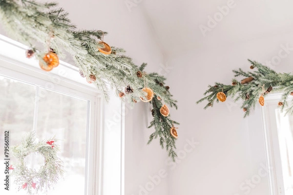 Obraz Christmas window decorations