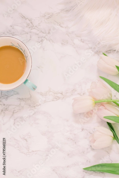 Obraz tulips and coffee