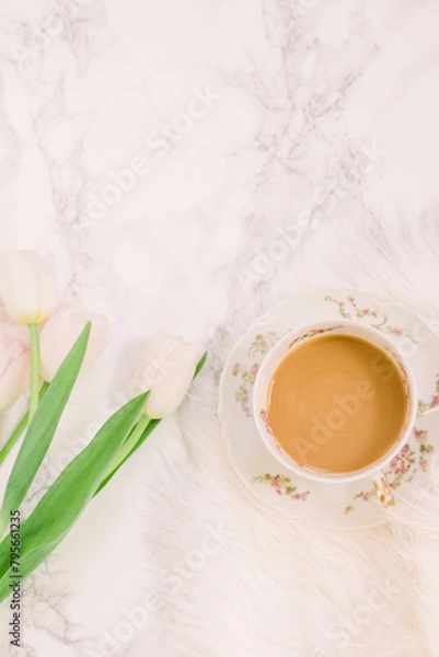 Obraz tulips and coffee