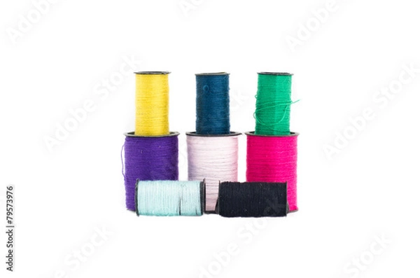 Obraz The colorful thread array in isolated style