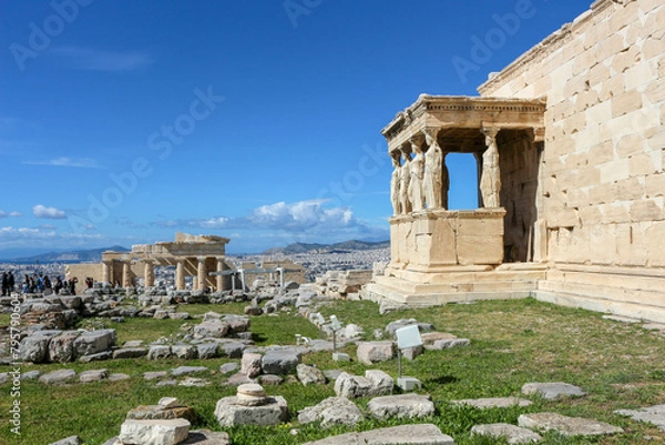 Fototapeta Erechtheion Majesty Captivating Tourist Attraction on the Acropolis