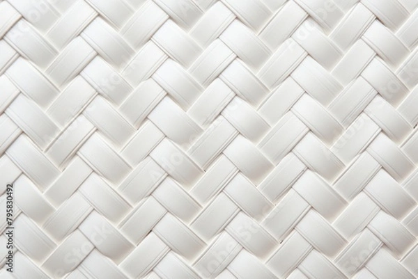 Fototapeta White rattan texture backgrounds repetition textured
