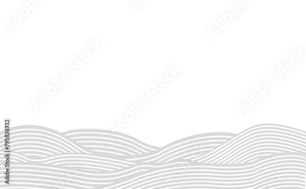 Obraz 灰色で和風のモダンな波の背景