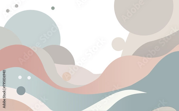 Obraz 荒れ狂うカラフルで抽象的な海の背景