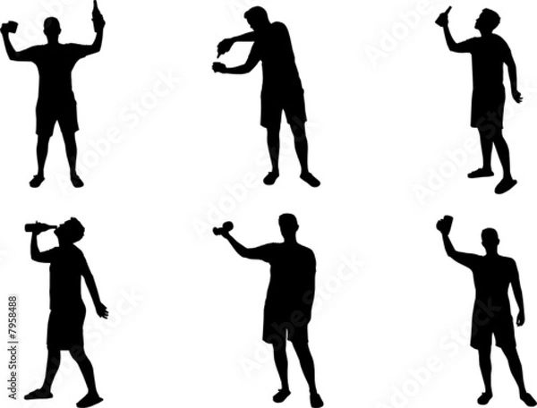 Obraz more drinking silhouettes