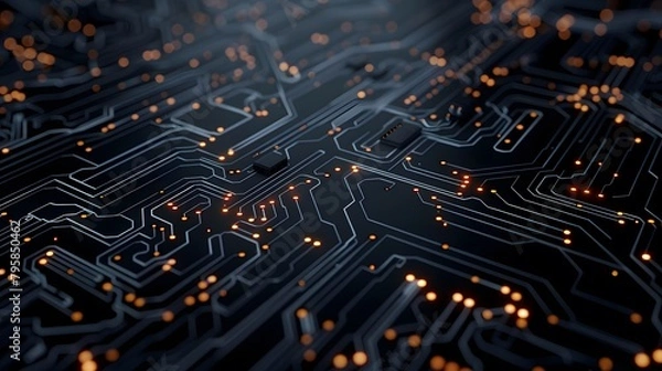 Fototapeta modern circuit background