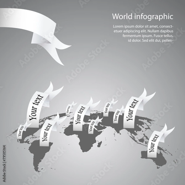 Fototapeta World infographic