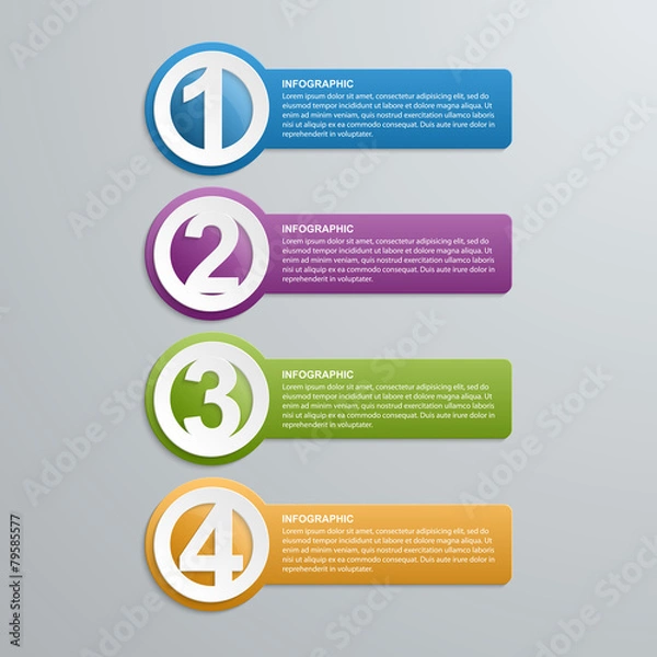 Obraz Abstract creative numbered infographic.