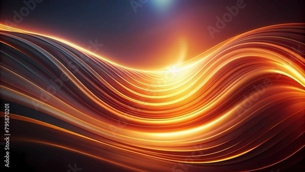 Fototapeta Luminous Waves, Abstract Background for Design