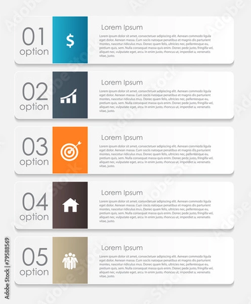 Obraz Infographic Design Elements for Your Business Vector Illustratio