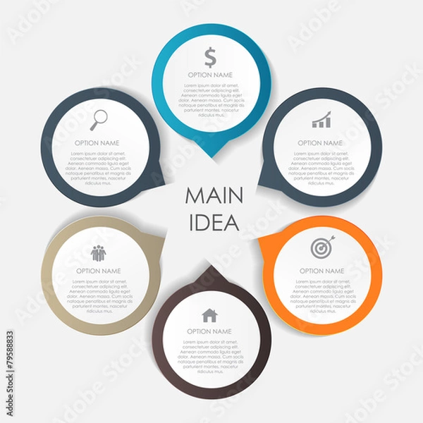 Fototapeta Infographic Design Elements for Your Business Vector Illustratio