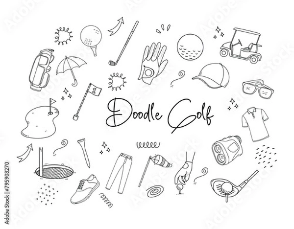 Obraz doodle golf