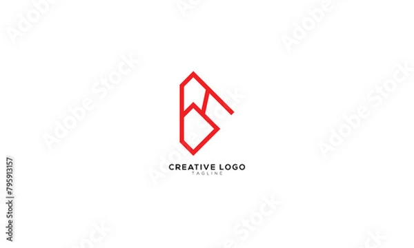 Fototapeta CH BH EH Abstract initial monogram letter alphabet logo design