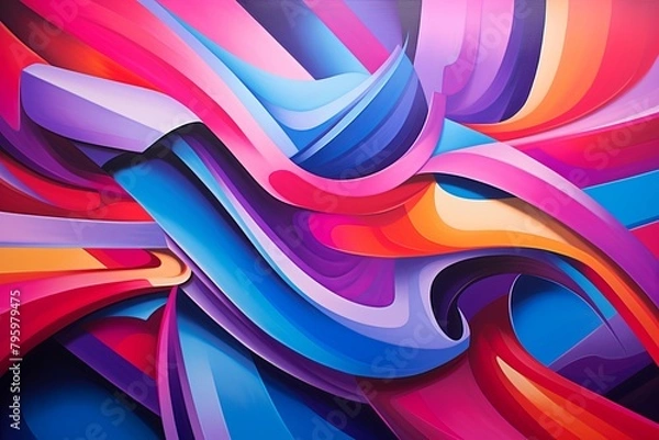 Fototapeta Vibrant Graffiti Wall Gradients: The Bold Spectrum of Wall Art
