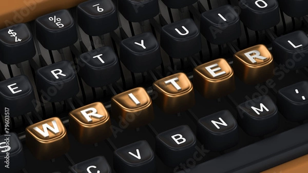 Obraz Typewriter with WRITER buttons