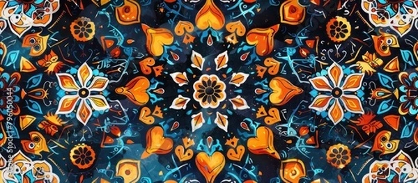 Fototapeta Colorful geometric pattern with various shapes