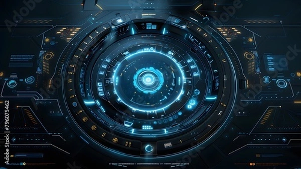 Fototapeta HUD interface technology