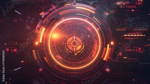 Fototapeta HUD interface technology