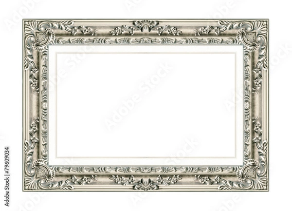 Fototapeta antique picture frame isolated on white background