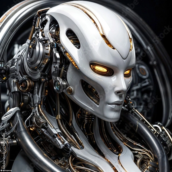 Fototapeta A Painting of a Galactic Nomad: Weathered Hull Whispers Tales of a Vast Cosmos