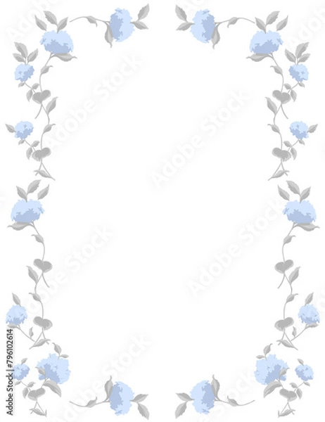 Obraz hydrangea flower paintingborder and frame