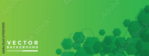 Obraz Background Green hexagon pattern look like honeycomb vector illustration lighting effect graphic for text and message board design infographic