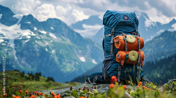 Obraz hiker in the mountain