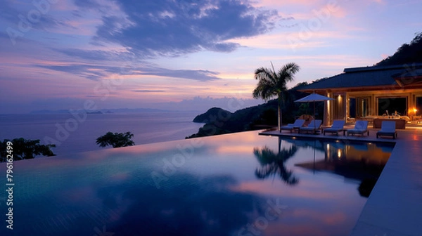 Obraz sunset on the lake