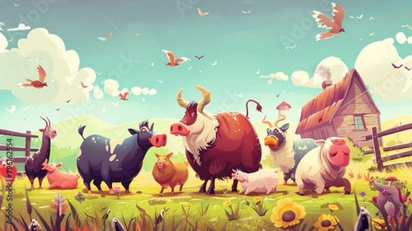 Obraz animals in the farm