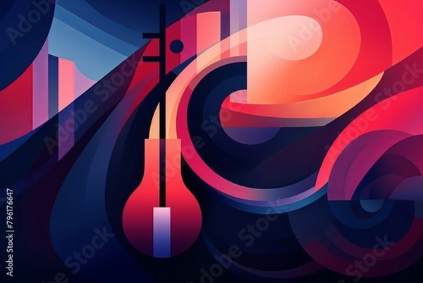 Fototapeta Abstract Jazz Music Gradients: Harmonic Melodies in Color Transitions