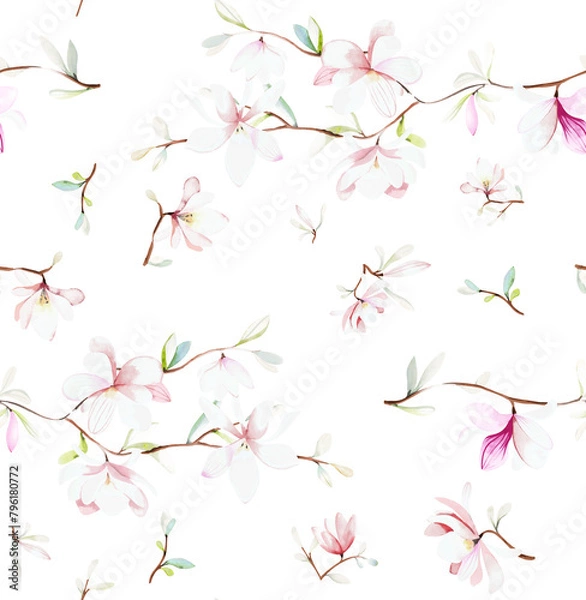 Obraz Textile and digital seamless pattern floral design