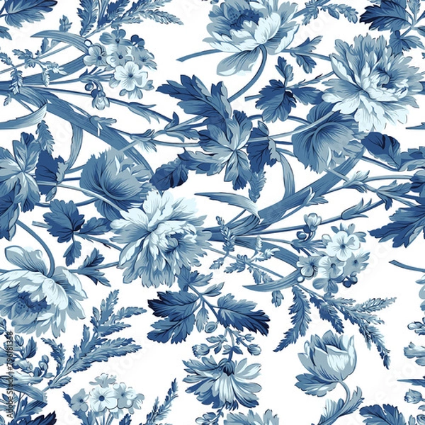 Fototapeta seamless pattern with flowers