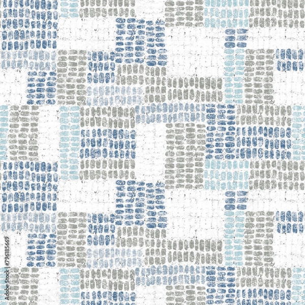 Obraz Textile and digital seamless pattern geometric design