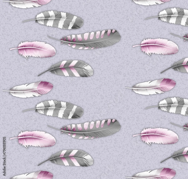 Fototapeta Textile and digital seamless pattern design 