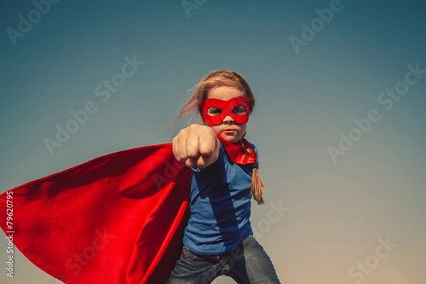 Obraz Child superhero portrait