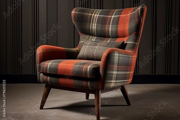 Obraz Transform the classic pattern of Plaid into a modern masterpiece, interpreting its geometric repetition and interplay of colors with a unique twist, utilizing Mixed Media techniques for a textured and