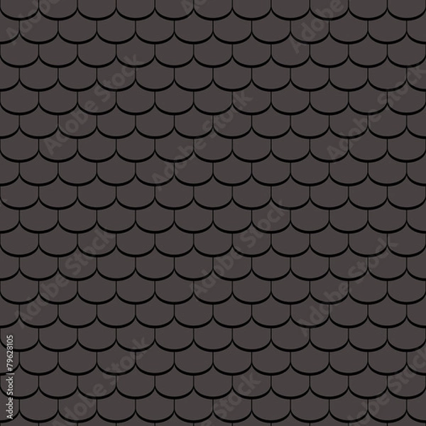 Obraz Beaver tail tile, black - seamless tileable