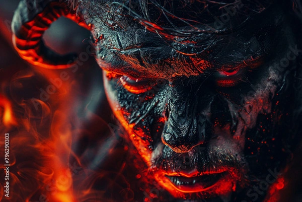 Obraz AI generated picture of terrifying demonic scary creature