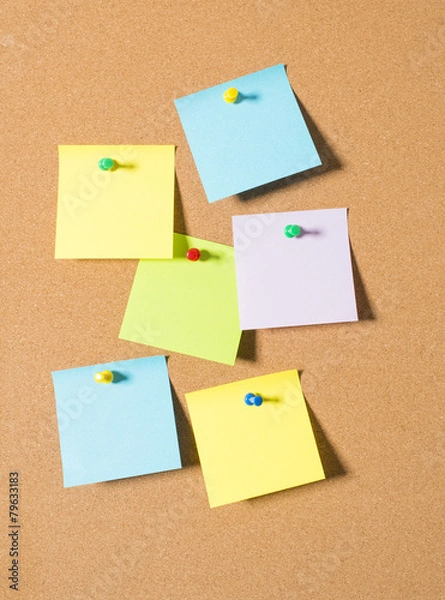 Obraz Blank Post it notes