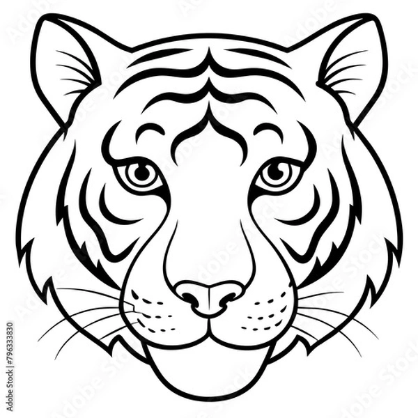 Fototapeta  face-of-a-tiger- vector