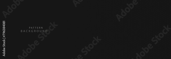 Fototapeta Abstract vector black pattern banner design template. Black stripes abstract minimal geometric background.  Technologyech banner design template. EPS10