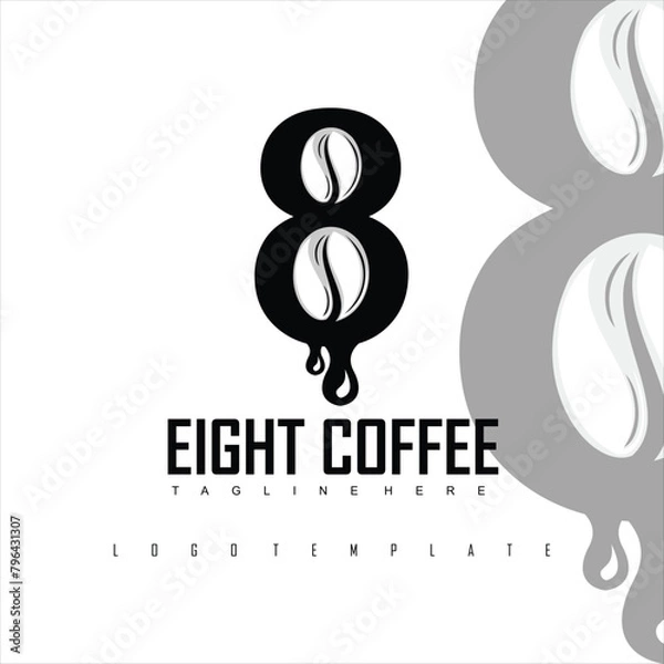 Fototapeta EIGHT COFFEE LOGO TEMPLATE.eps