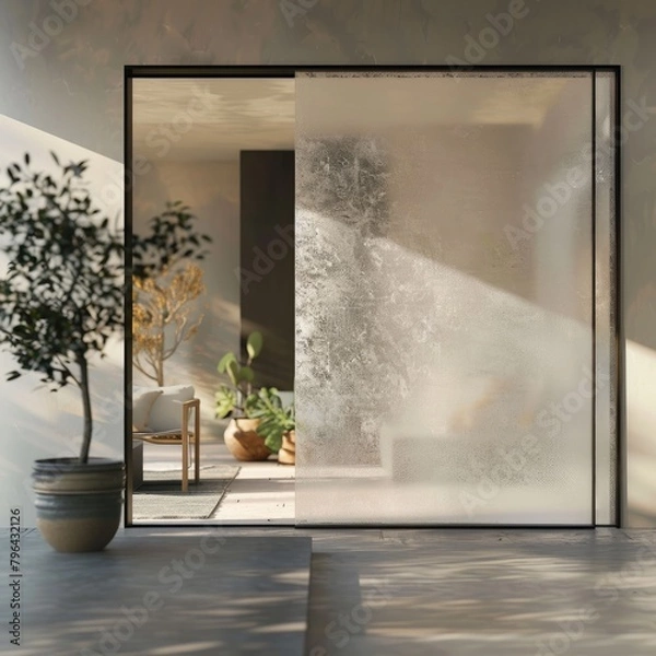 Obraz Frosted glass effect with soft light diffusing through