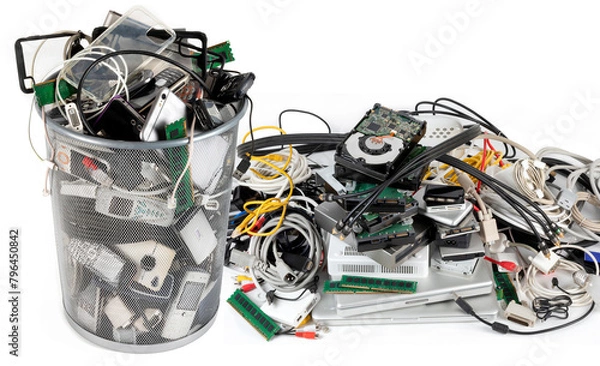 Fototapeta Obsolete Technology for Recycling - Electronic Waste