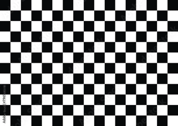 Obraz black and white checkered pattern