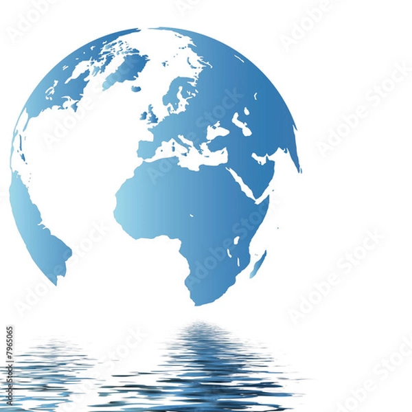 Obraz planète terre avec reflet aquatique