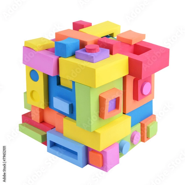 Fototapeta cube of geometric shapes